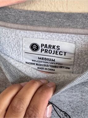 Parks Project Light Gray Pullover Sweatshirt